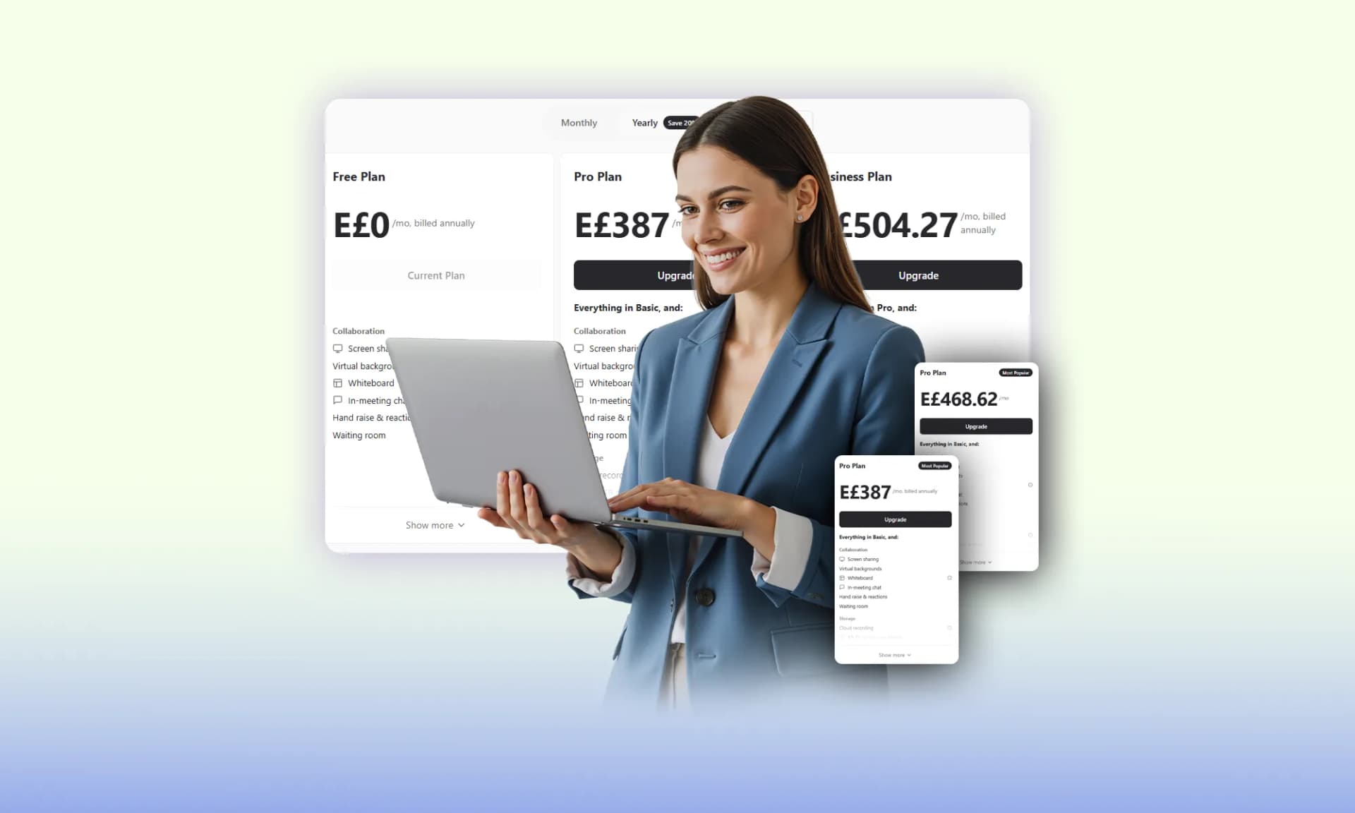 Qriib pricing plans showing flexible subscription options for teams and businesses